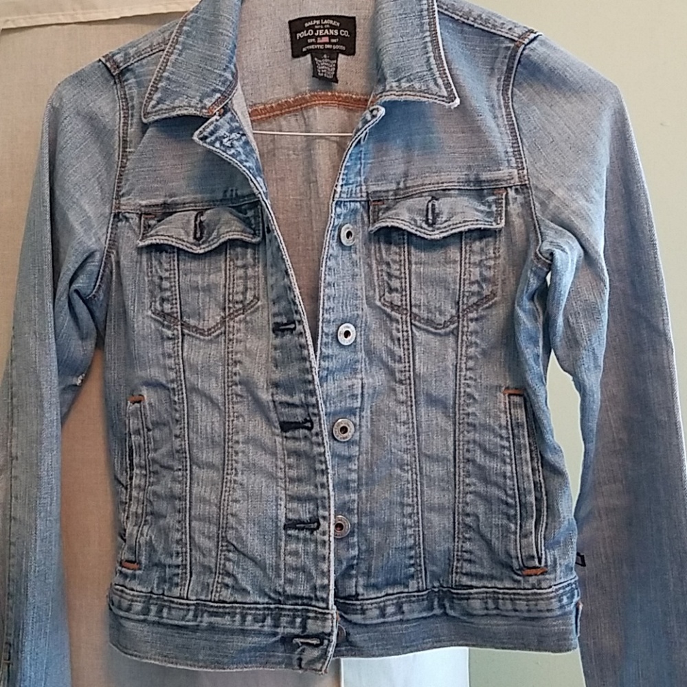Ralph Lauren Polo Jeans Co Distressed Denim Jacket